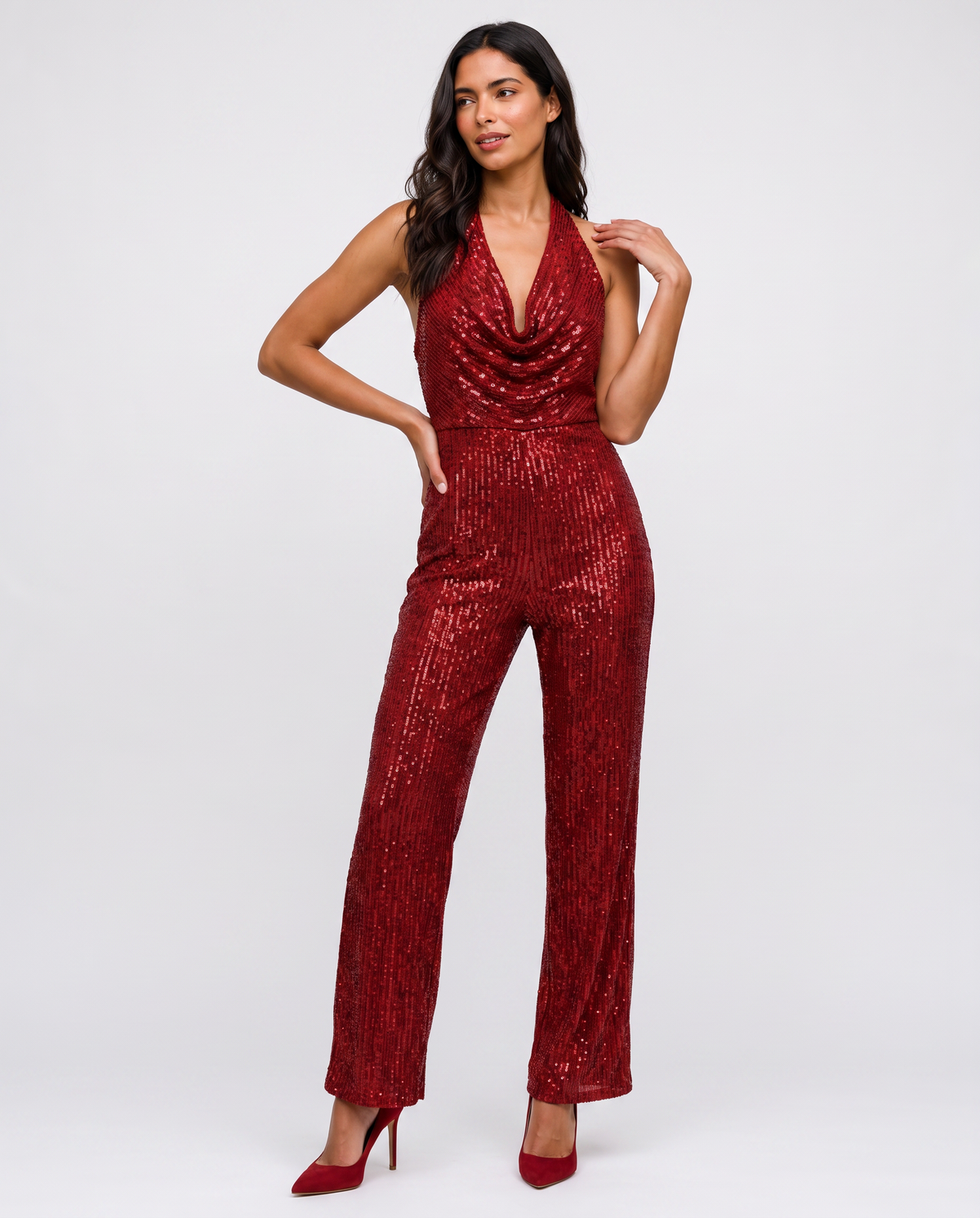Virelle | Combinaison Pailletée Col Halter