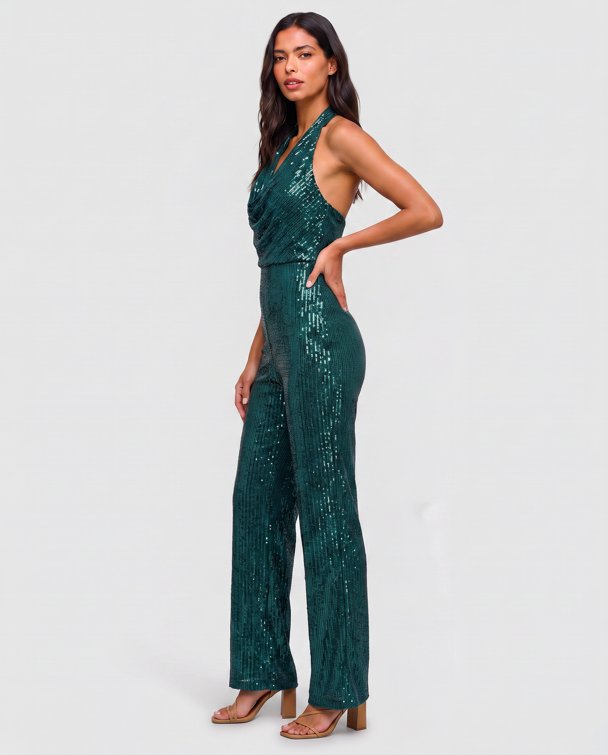 Virelle | Combinaison Pailletée Col Halter