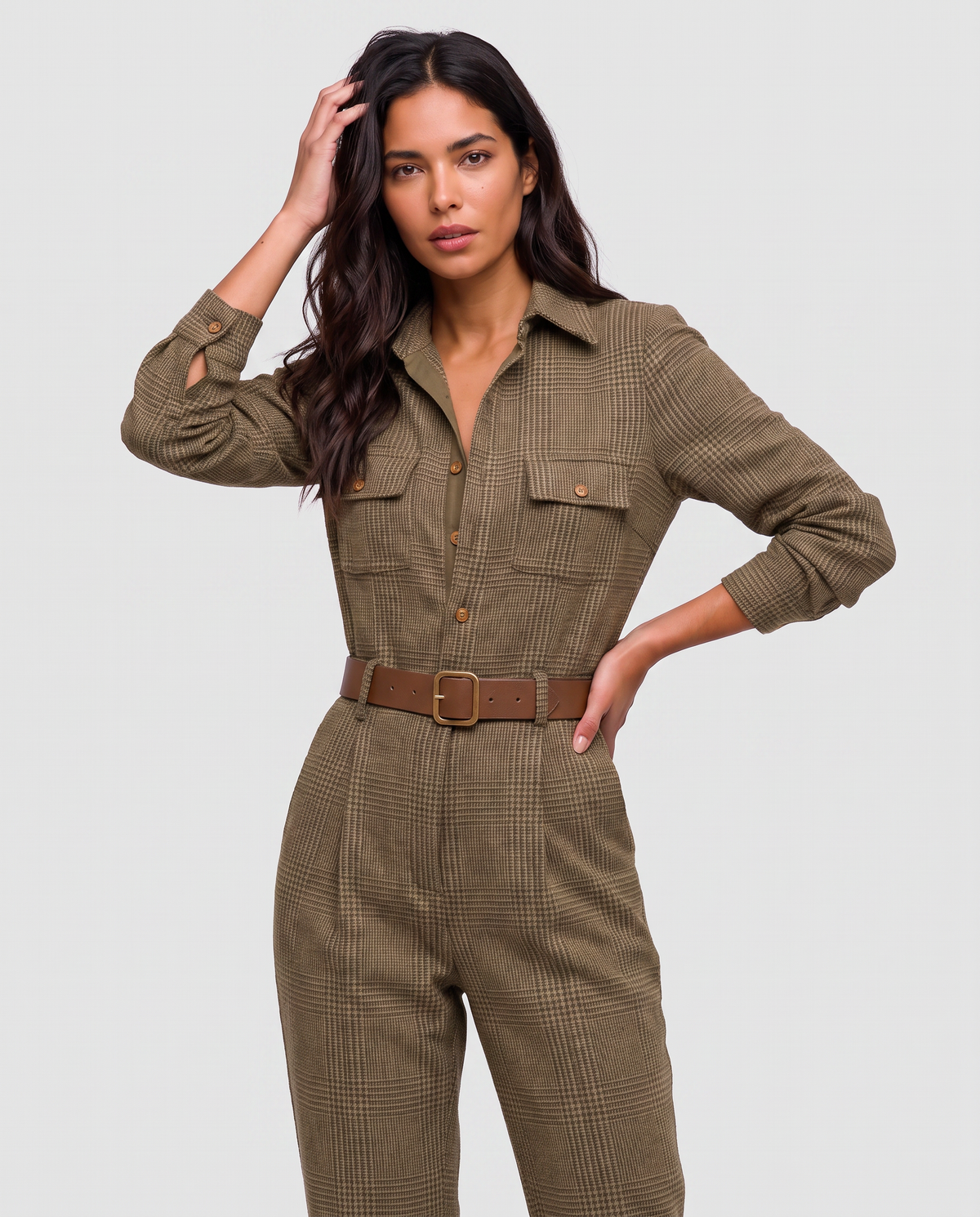 Virelle | Combinaison Tweed À Carreaux
