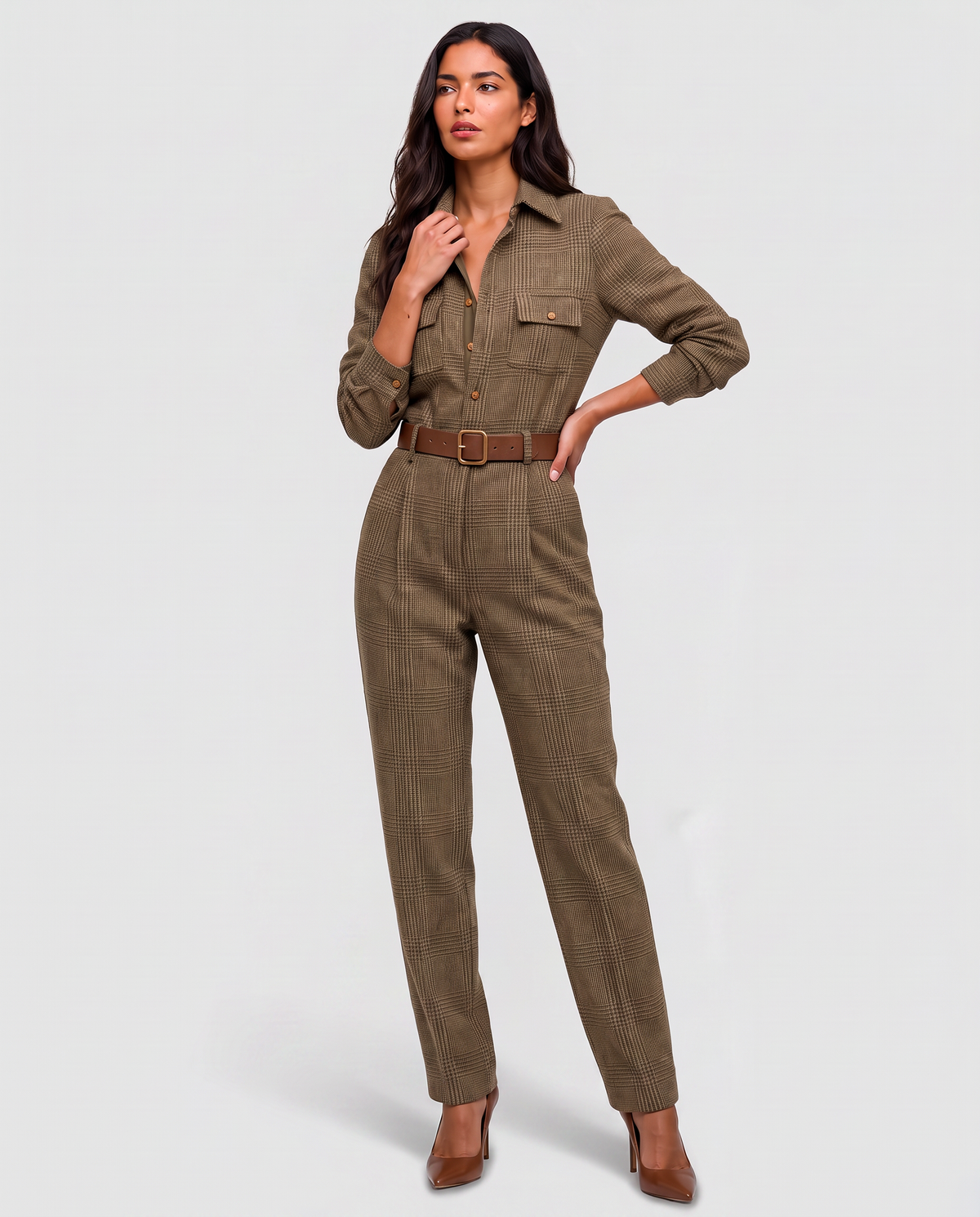 Virelle | Combinaison Tweed À Carreaux
