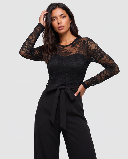 Virelle | Combinaison Dentelle Manches Longues