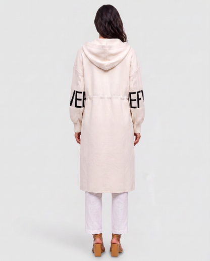 Virelle | Cardigan Long À Capuche