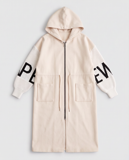 Virelle | Cardigan Long À Capuche
