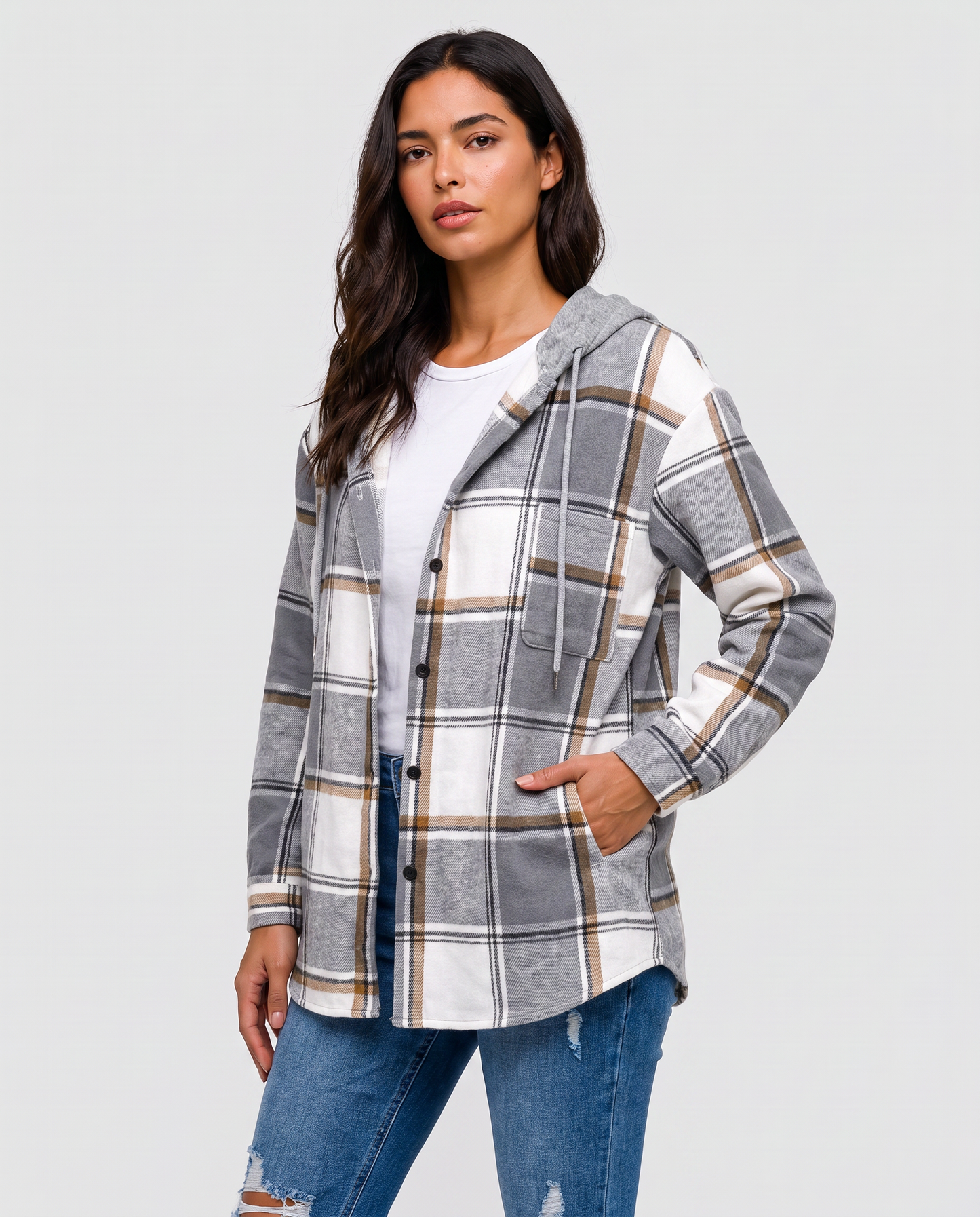 Virelle | Veste À Carreaux Avec Capuche