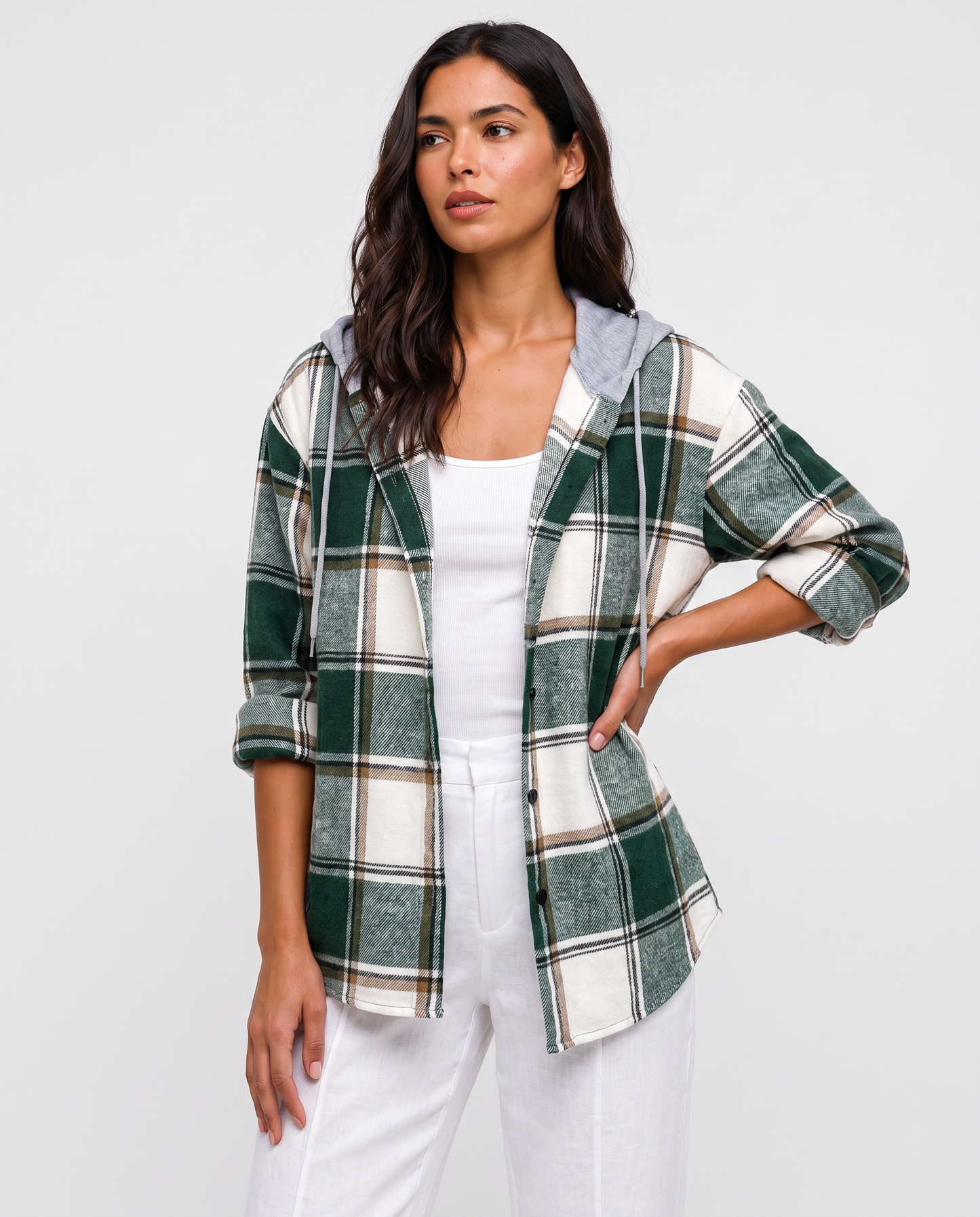 Virelle | Veste À Carreaux Avec Capuche