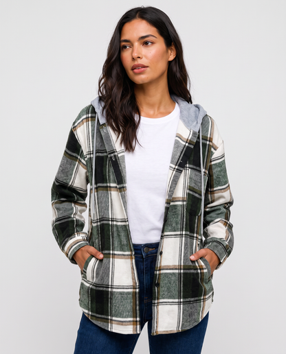 Virelle | Veste À Carreaux Avec Capuche