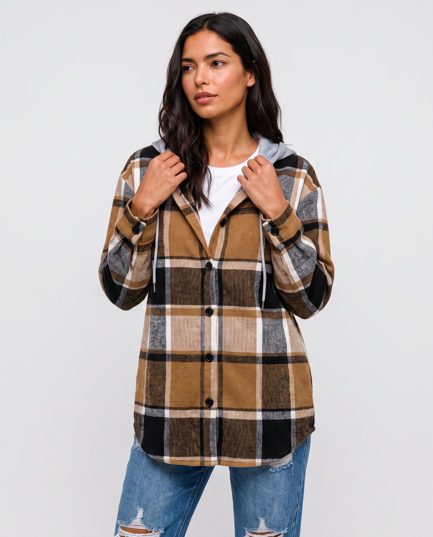 Virelle | Veste À Carreaux Avec Capuche