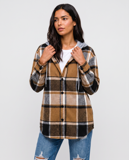 Virelle | Veste À Carreaux Avec Capuche
