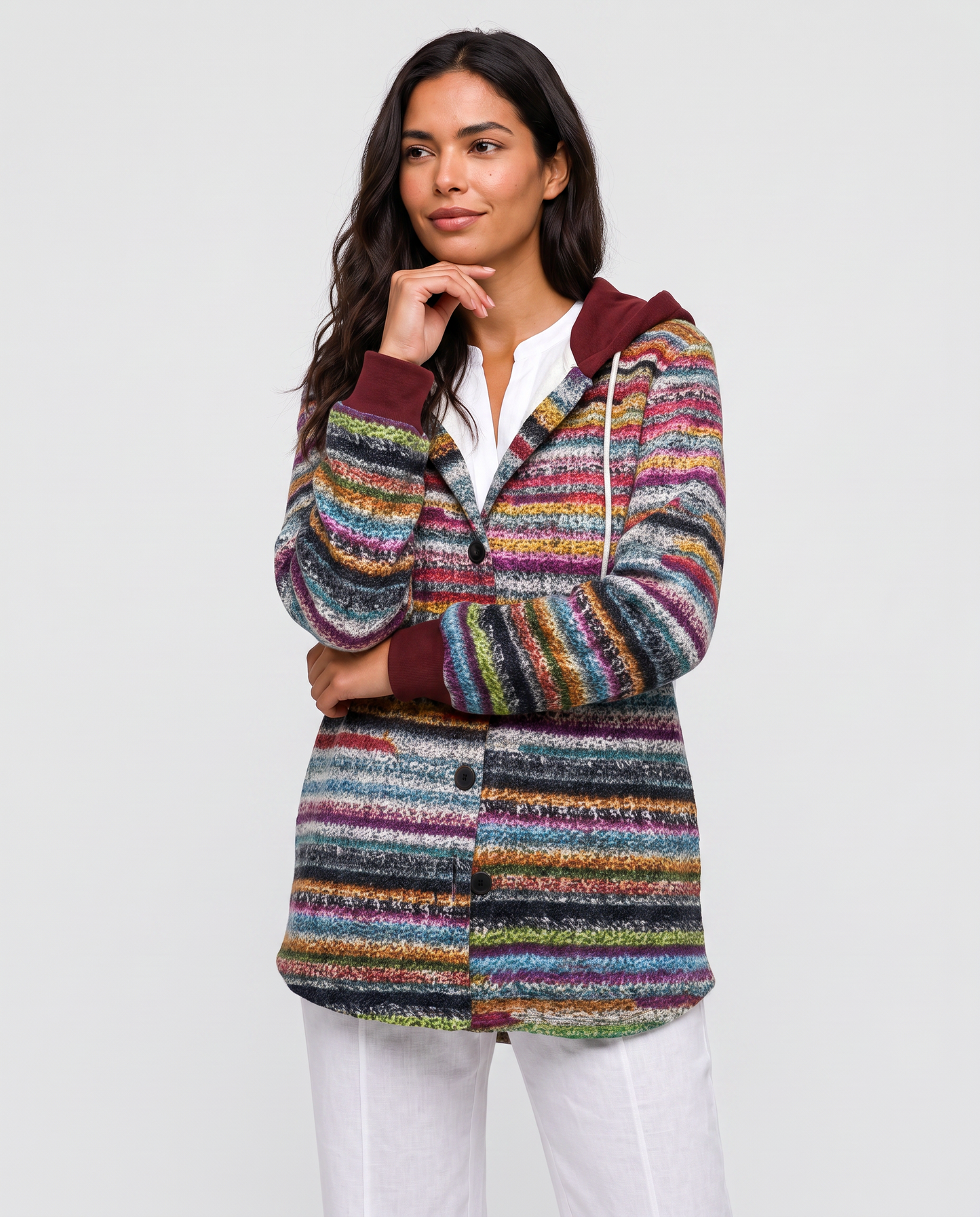 Virelle | Veste À Carreaux Avec Capuche