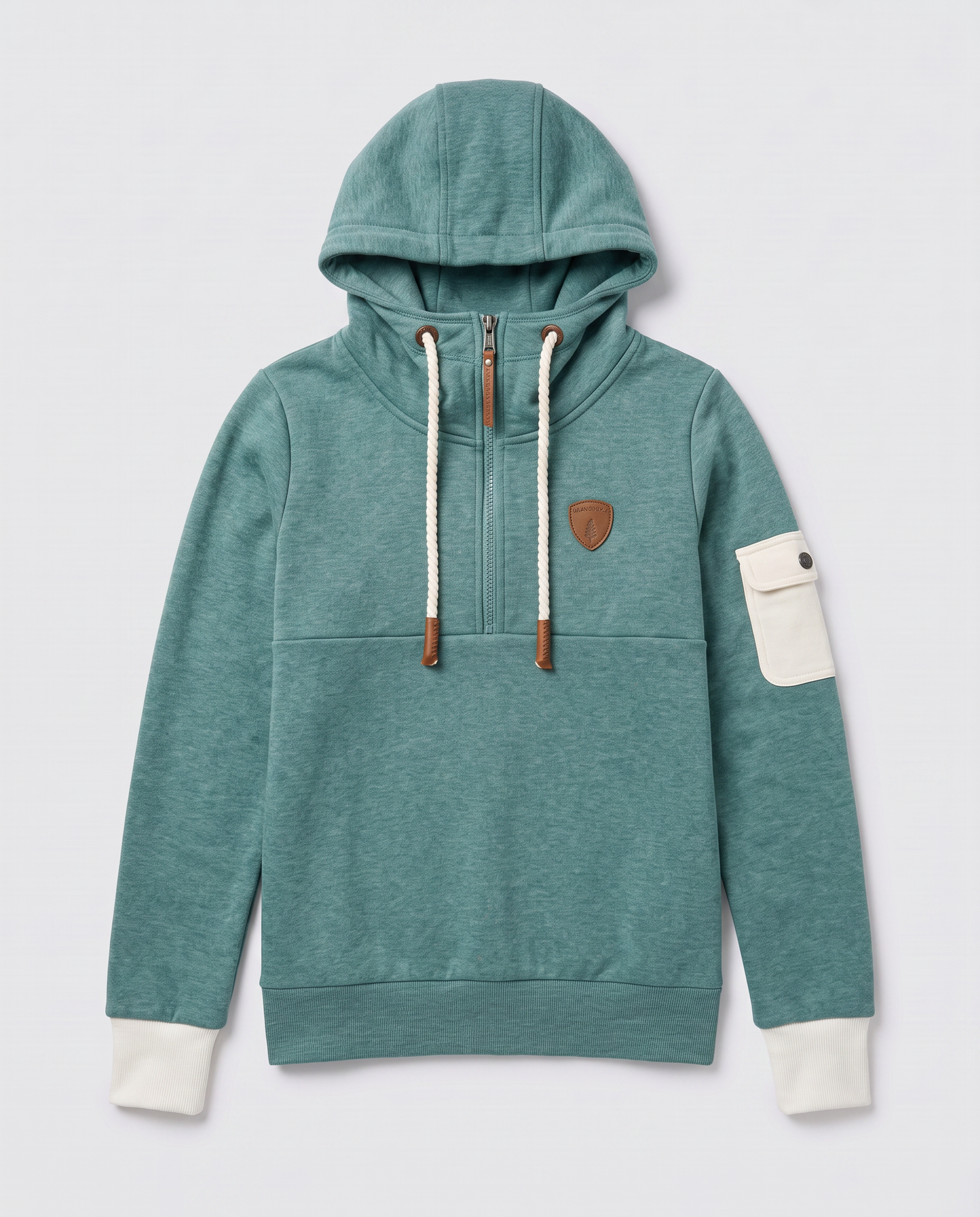 Virelle | Sweat Demi-Zip À Capuche Cargo Femme