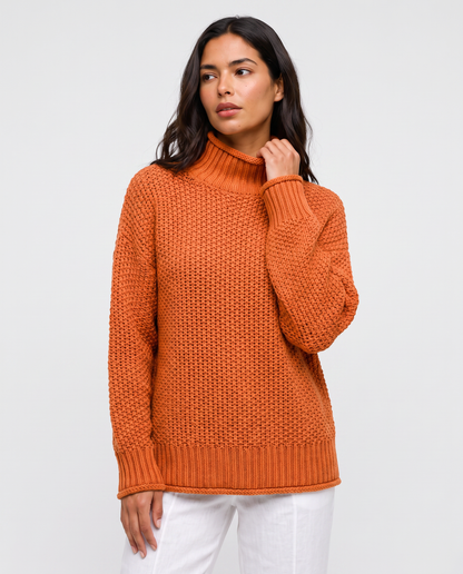 Virelle | Pull Col Roulé En Maille Épaisse