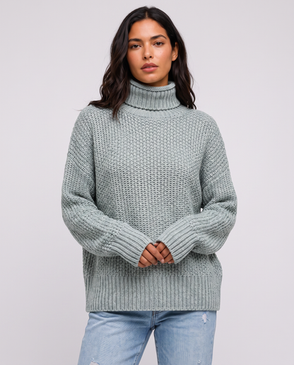 Virelle | Pull Col Roulé En Maille Épaisse