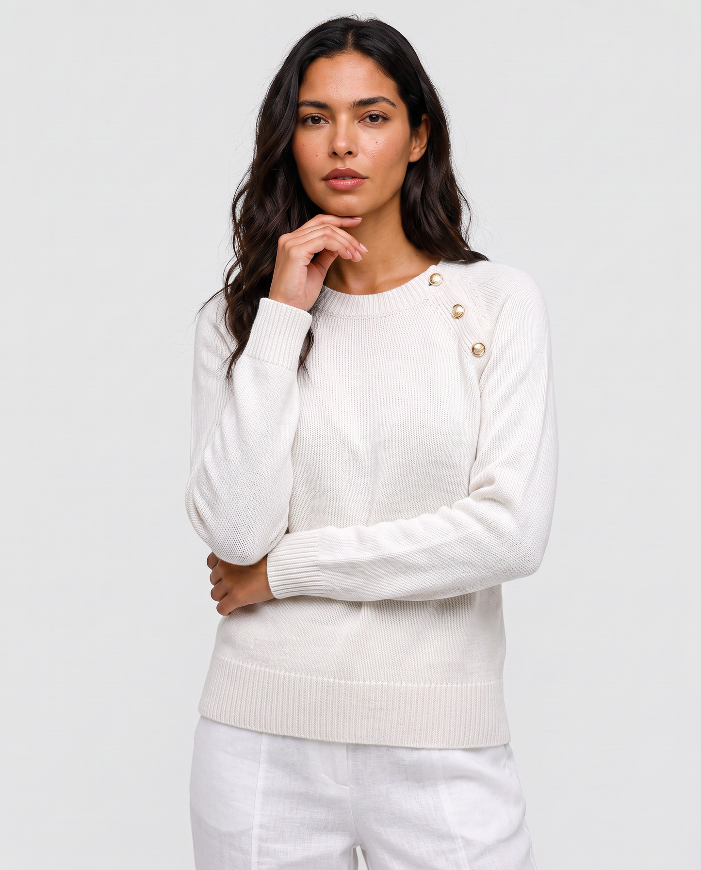 Virelle | Pull Femme Boutonné Épaule
