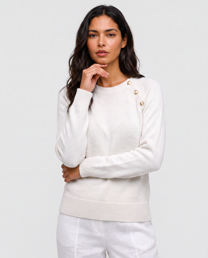 Virelle | Pull Femme Boutonné Épaule