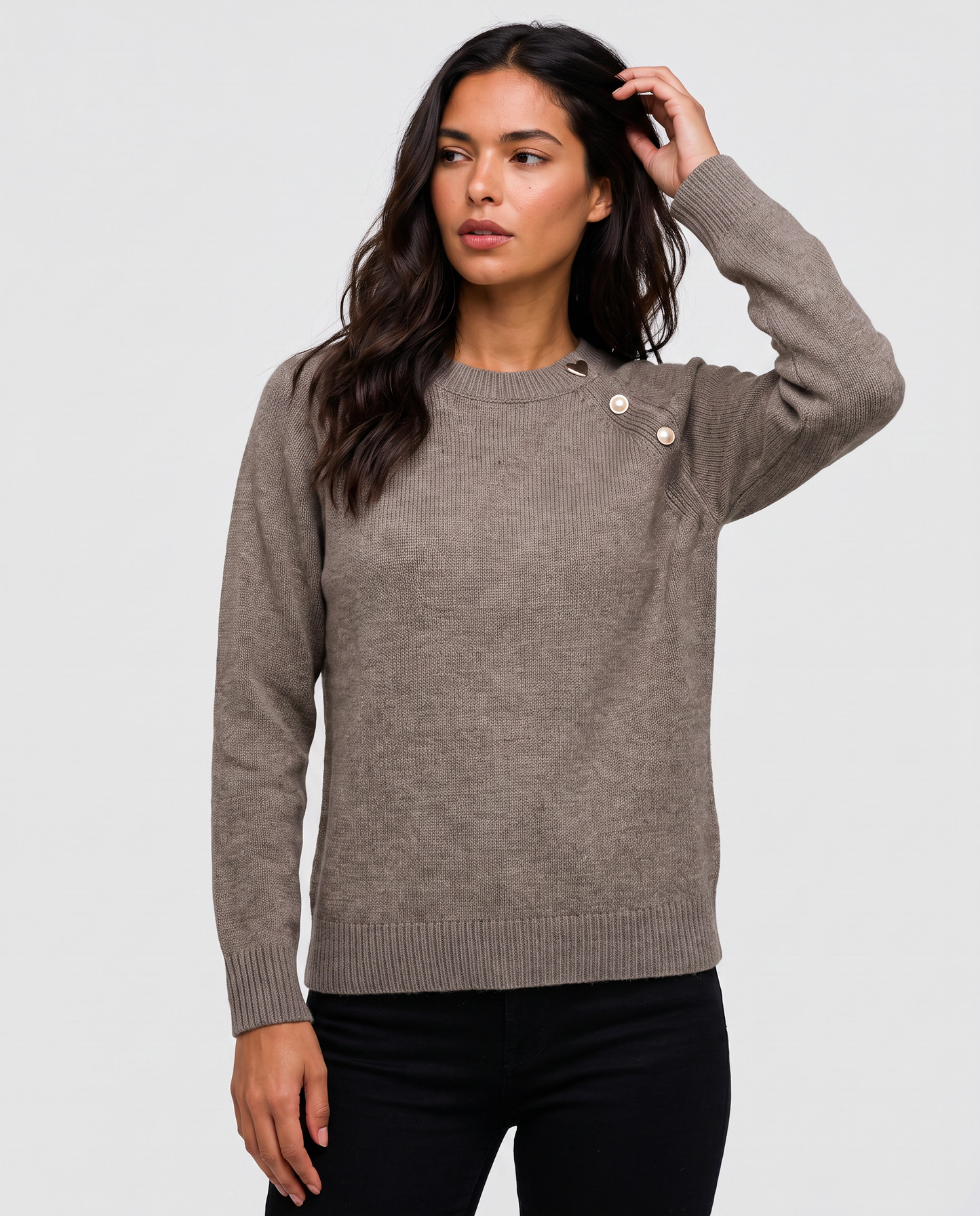 Virelle | Pull Femme Boutonné Épaule