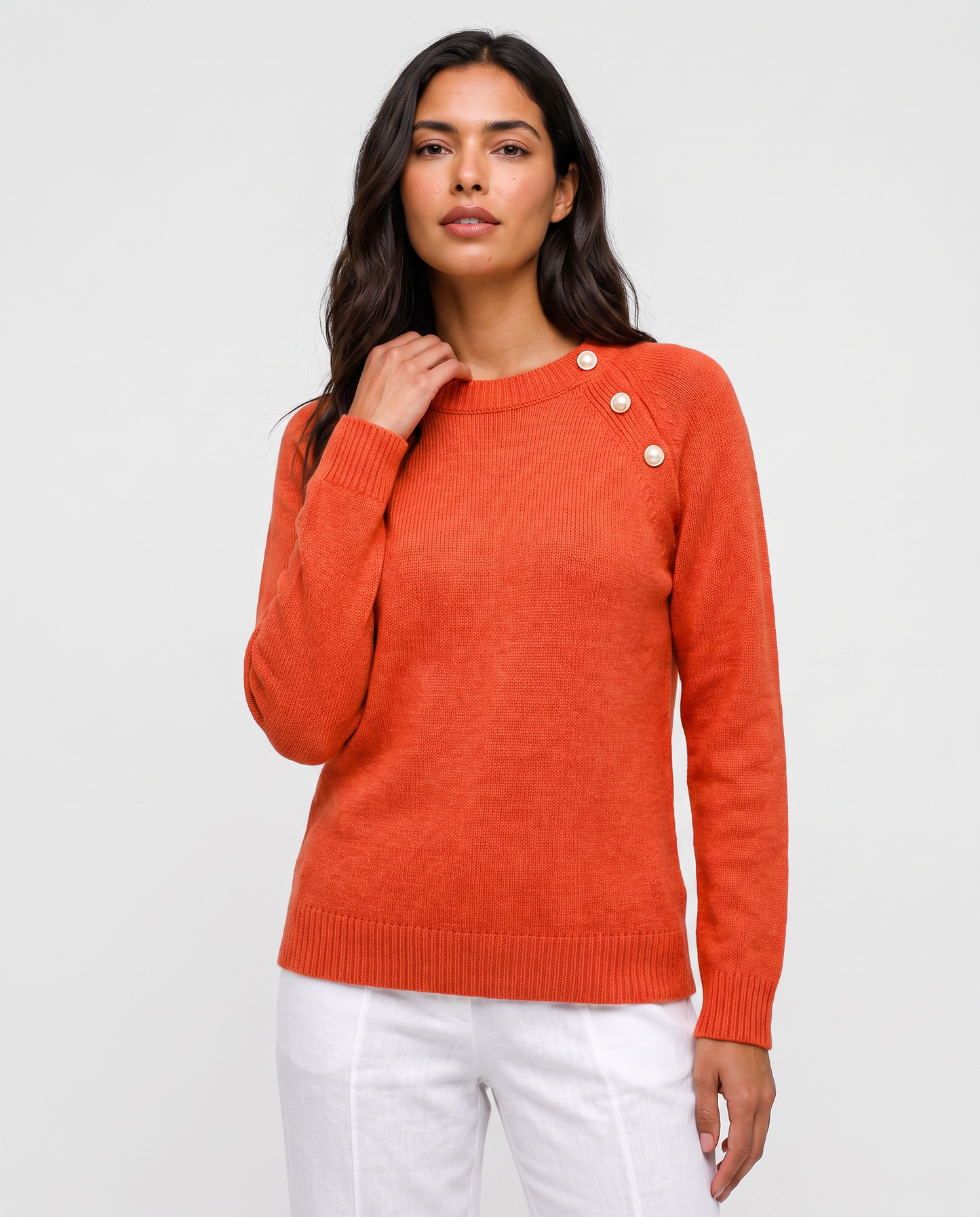 Virelle | Pull Femme Boutonné Épaule