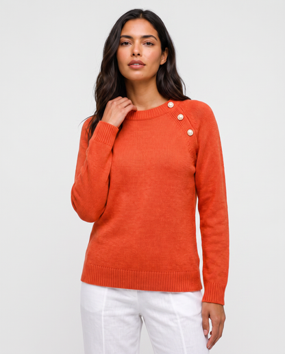 Virelle | Pull Femme Boutonné Épaule