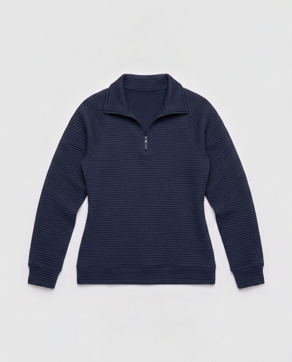 Virelle | Pull Côtelé Demi-Zip Femme