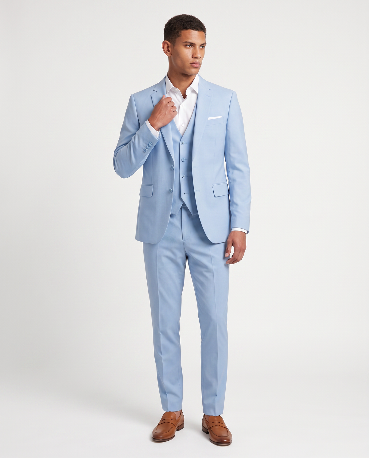 Virelle | Costume Homme 3 Pièces Bleu Ciel