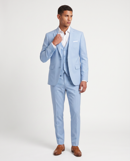 Virelle | Costume Homme 3 Pièces Bleu Ciel