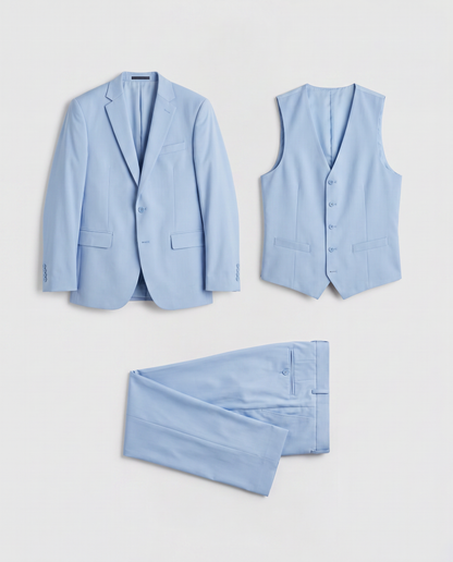 Virelle | Costume Homme 3 Pièces Bleu Ciel