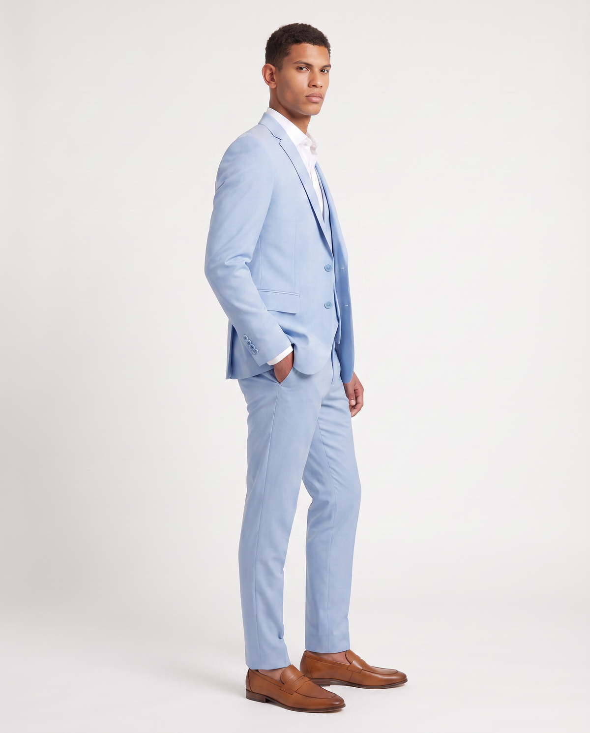 Virelle | Costume Homme 3 Pièces Bleu Ciel