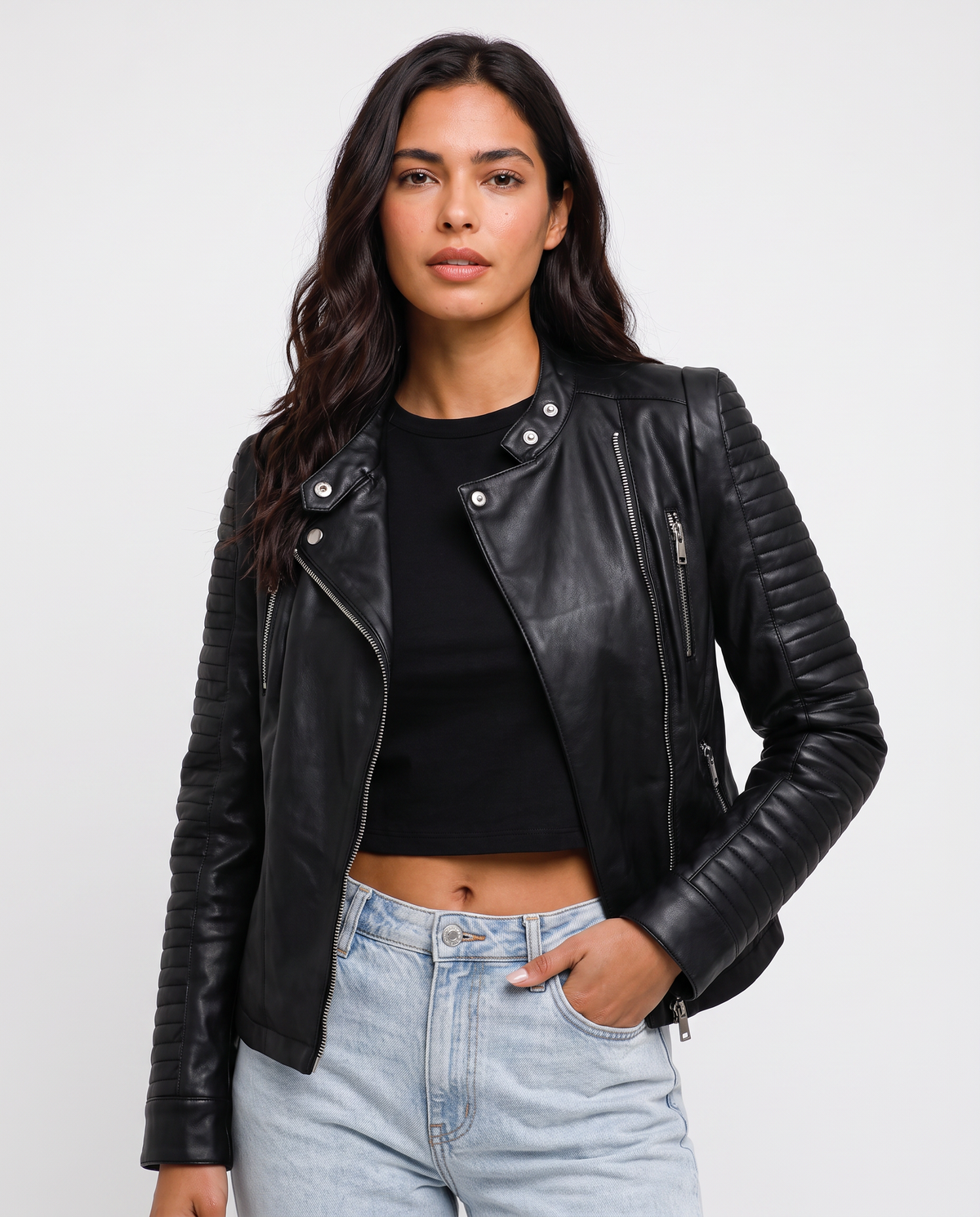 Virelle | Veste Courte Effet Cuir Femme