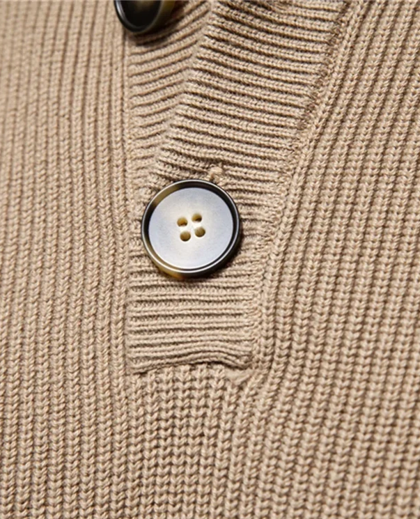 Virelle | Pull Homme Col Montant Boutonné