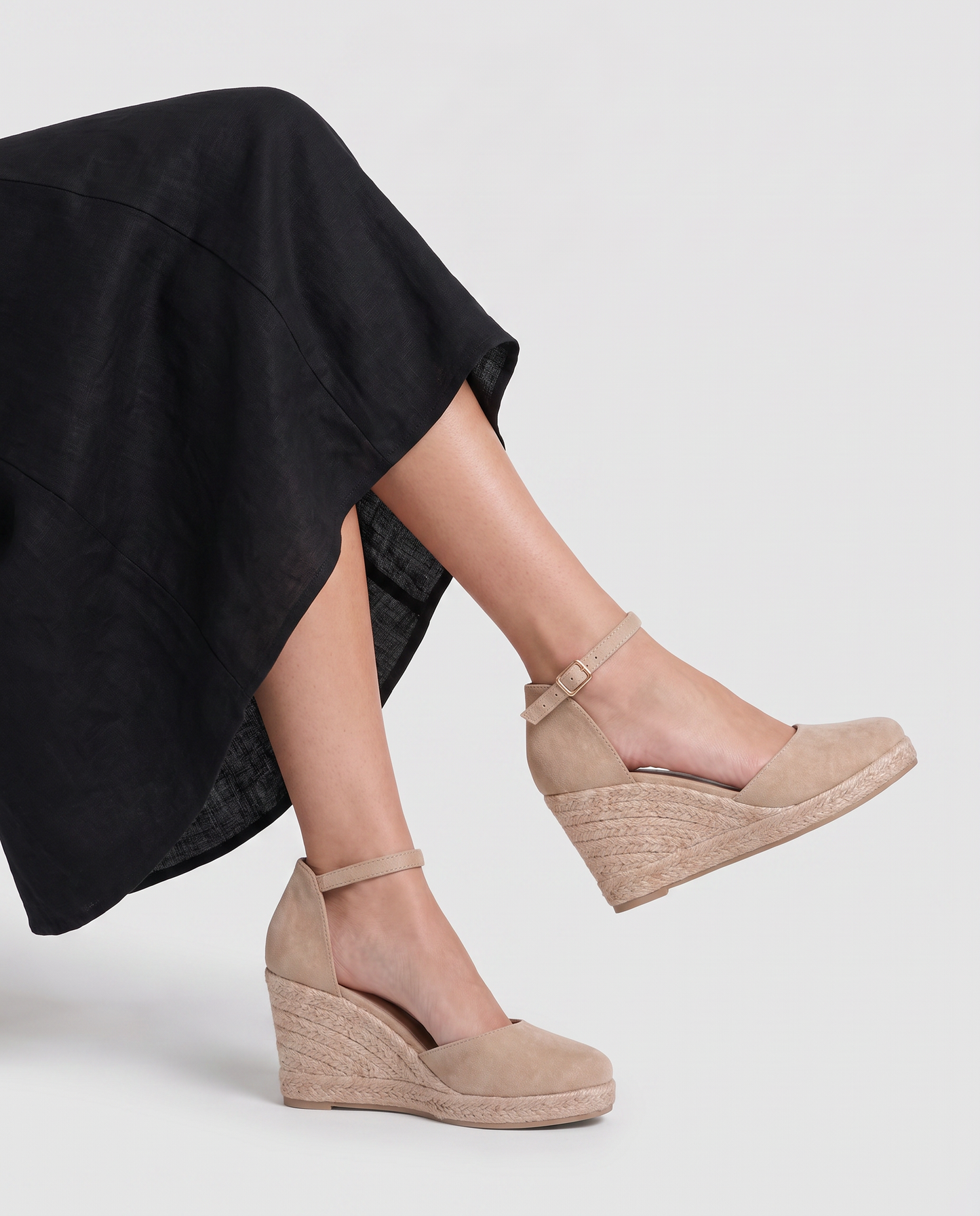 Virelle | Sandales Femme Compensées À Bout Fermé Avec Bride Cheville