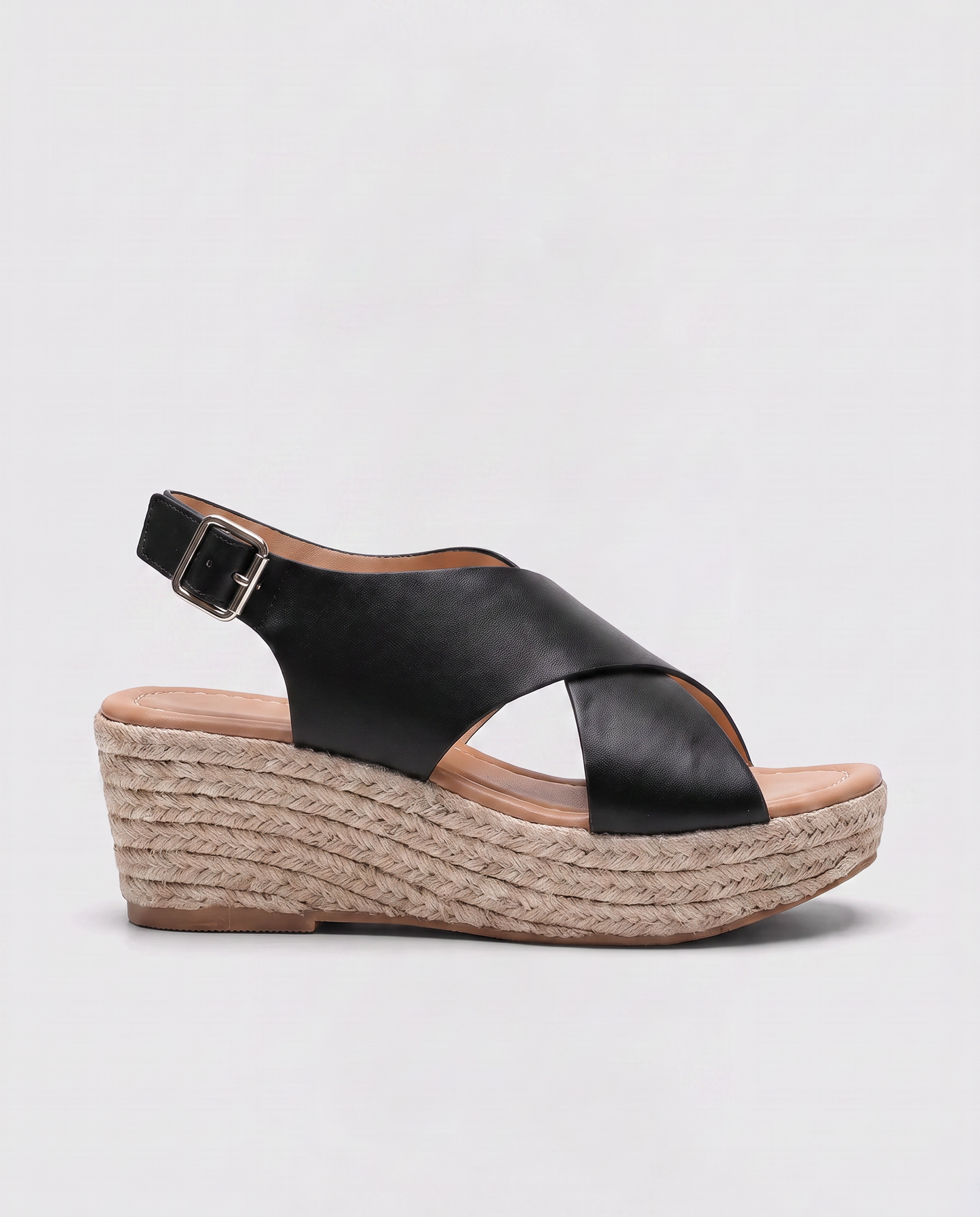 Virelle | Sandales Compensées Espadrilles Femme À Brides Croisées