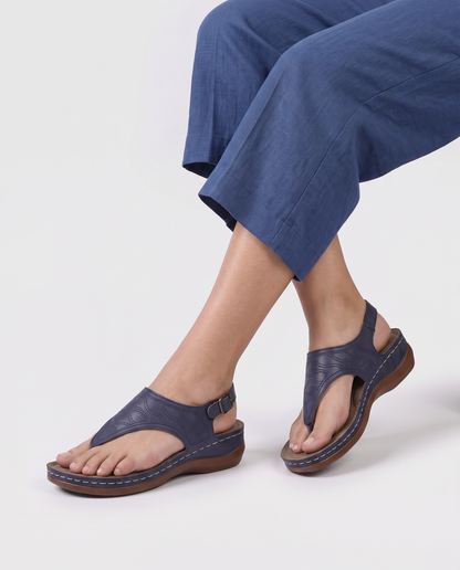 Virelle | Sandales Compensées Femme À Semelle Rembourrée