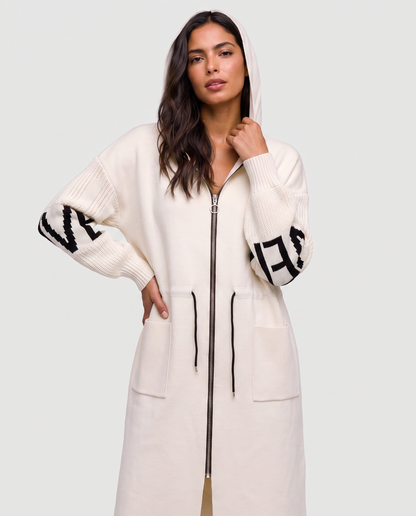 Virelle | Cardigan Long À Capuche