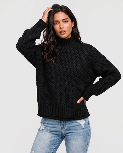 Virelle | Pull Col Roulé En Maille Épaisse