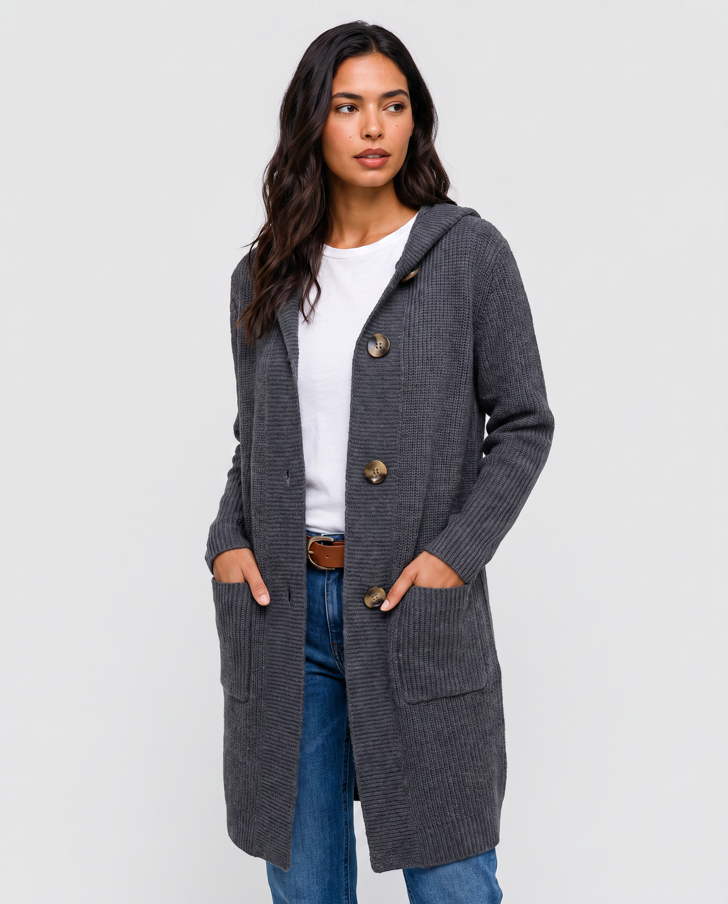 Virelle | Cardigan Long Boutonné Femme