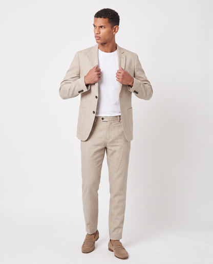 Virelle | Blazer Homme Beige Texturé