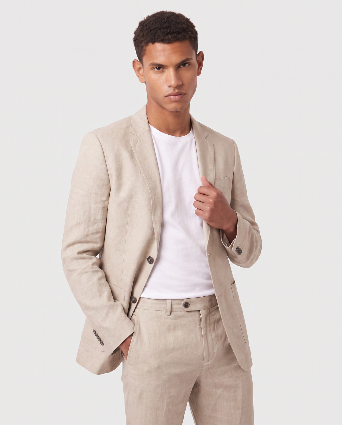 Virelle | Blazer Homme Beige Texturé
