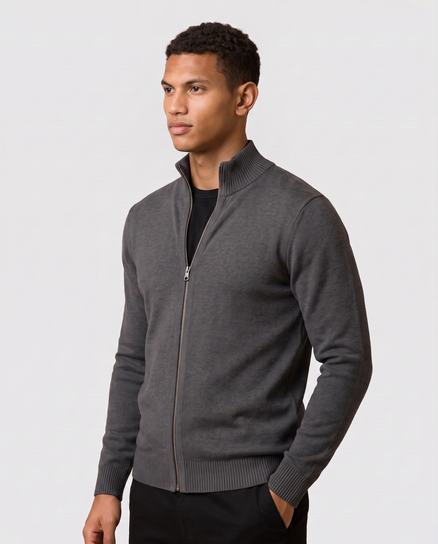 Virelle | Gilet Zippé Homme En Maille