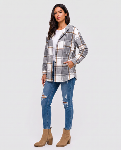 Virelle | Veste À Carreaux Avec Capuche