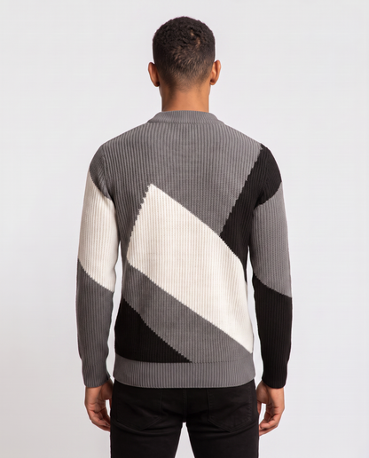 Virelle | Pull Homme En Maille À Motifs