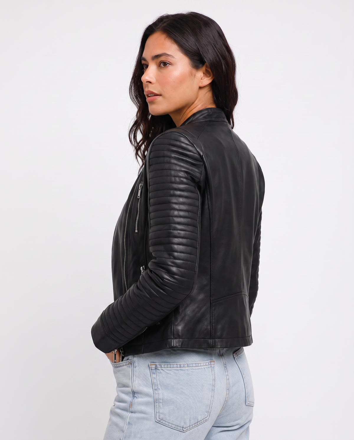 Virelle | Veste Courte Effet Cuir Femme