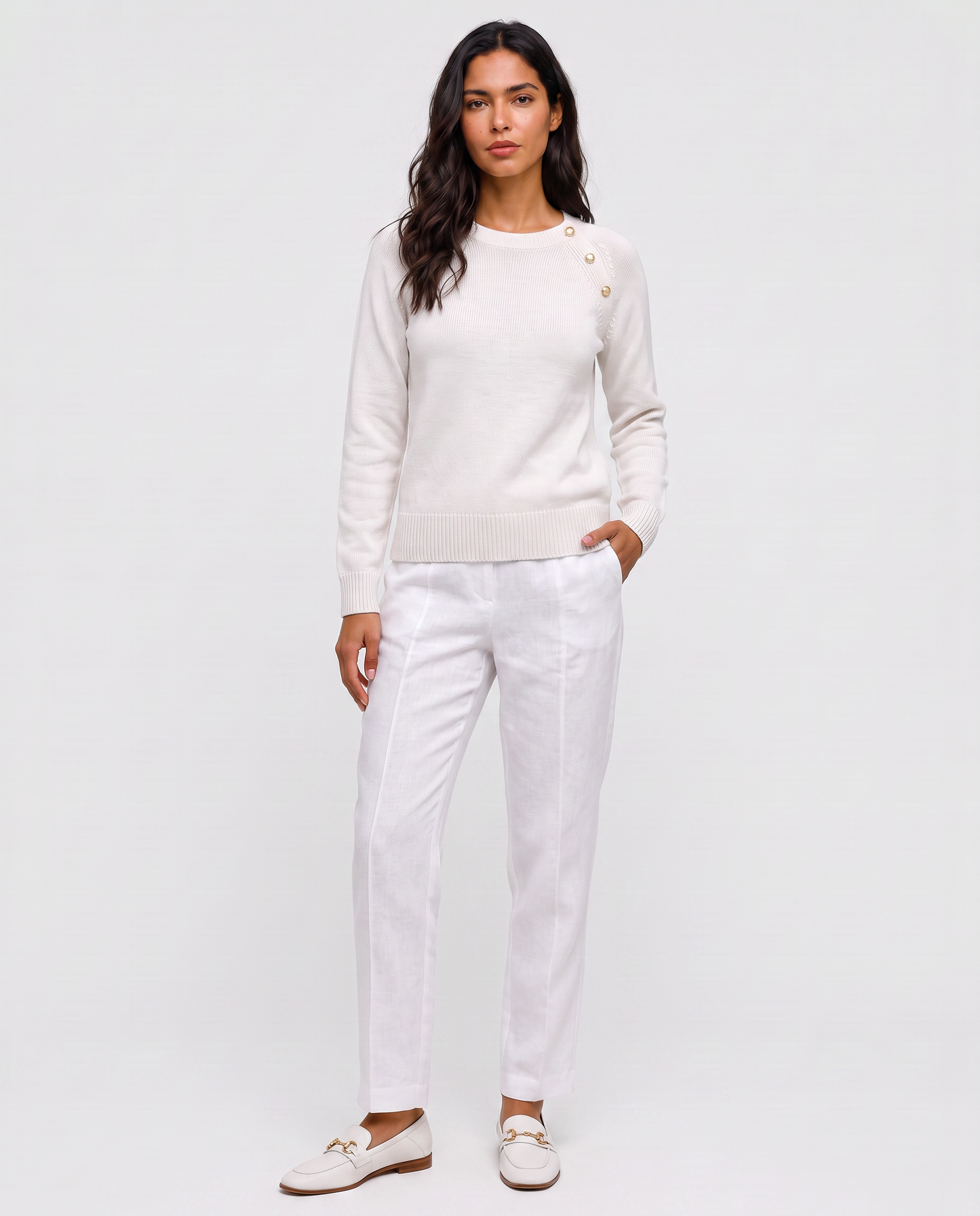 Virelle | Pull Femme Boutonné Épaule