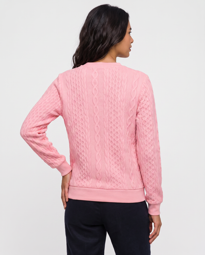 Virelle | Pull Demi-Zip Femme Torsadé