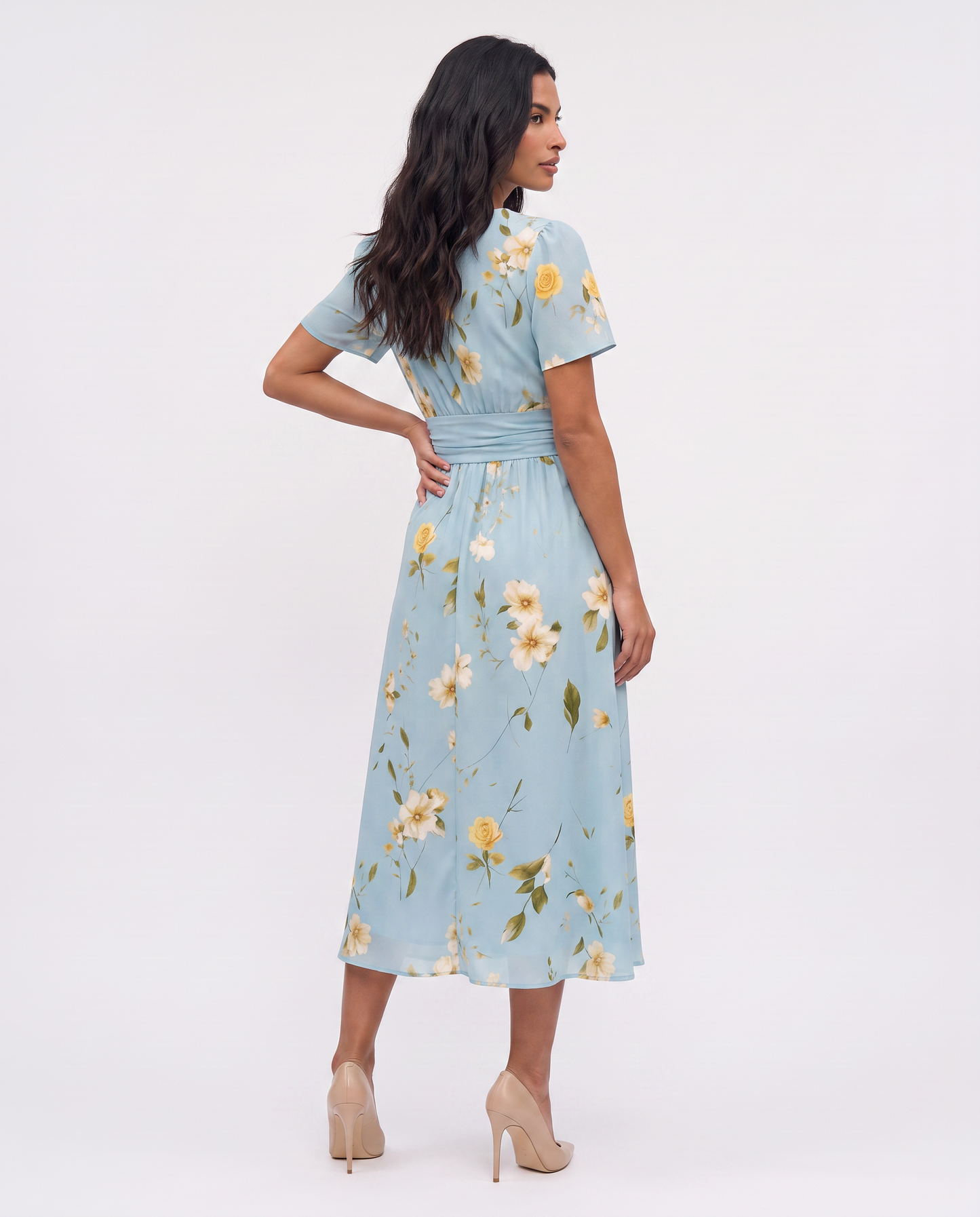 Virelle | Robe Midi À Col V