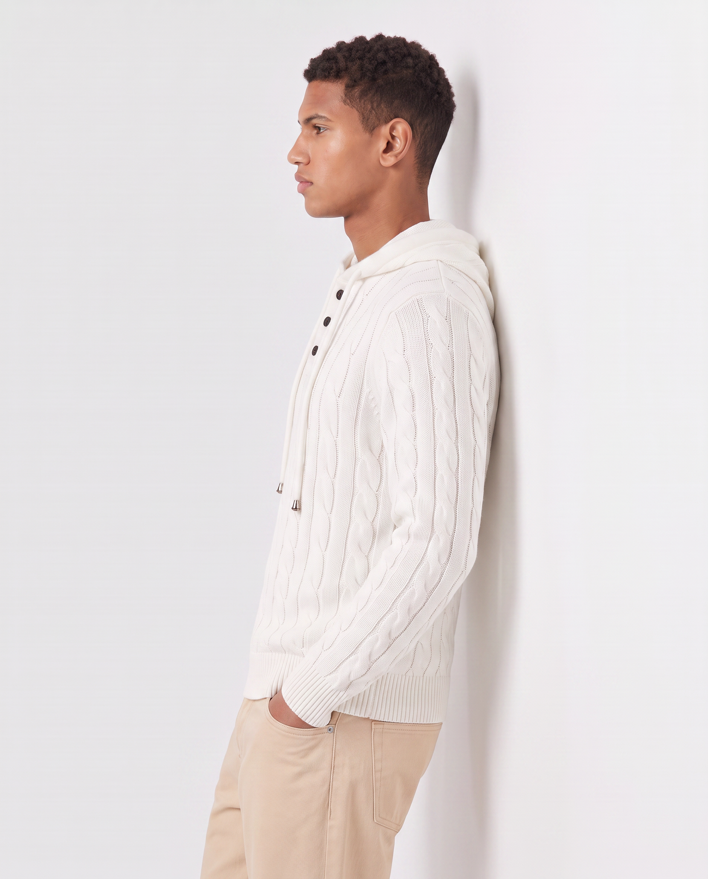 Virelle | Pull Homme À Capuche Torsadé