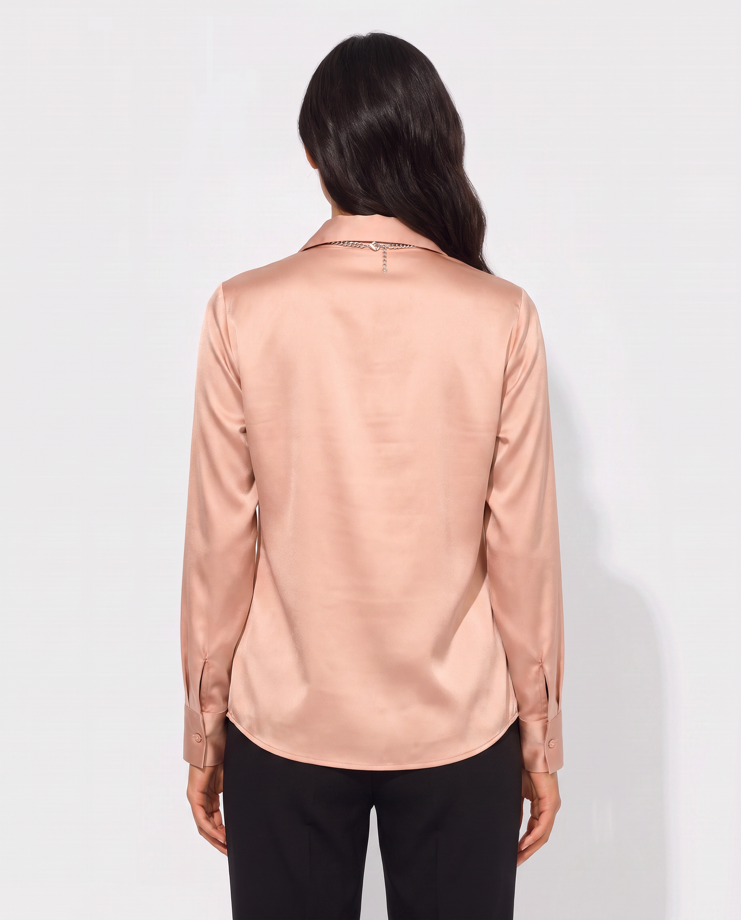 Virelle | Blouse Effet Soie À Col Bénitier Et Manches Longues