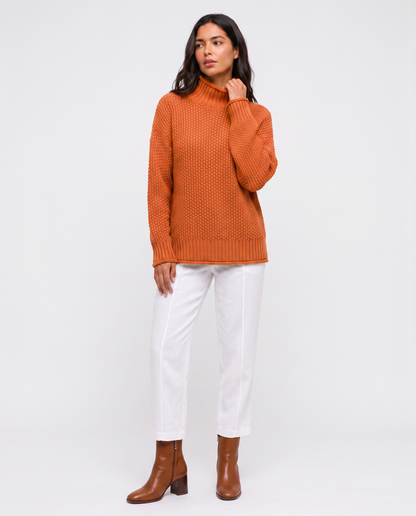 Virelle | Pull Col Roulé En Maille Épaisse