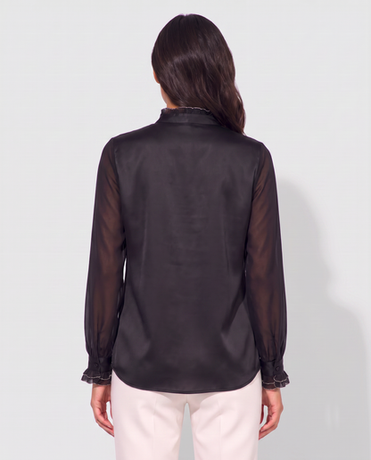 Virelle | Blouse Femme À Manches Longues Et Col V