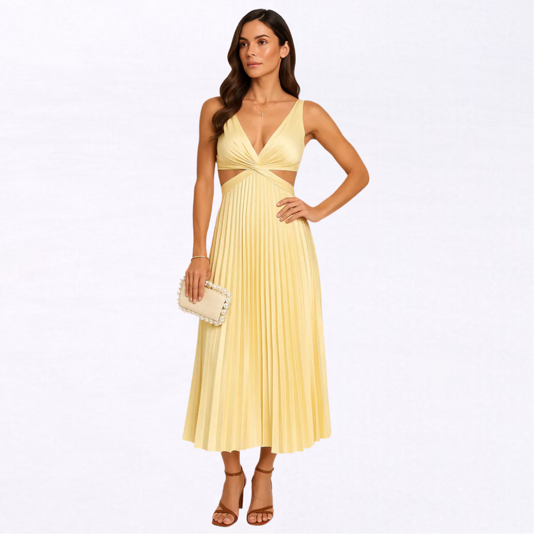 Lisana | Robe Maxi Plissée