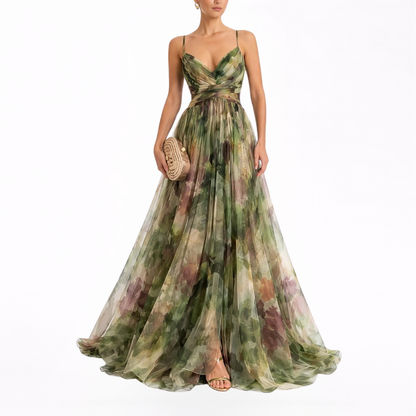 Lisora | Maxi-robe Chiffon Florale