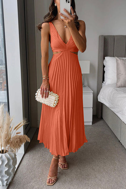 Lisana | Robe Maxi Plissée